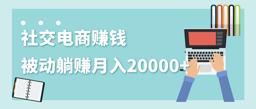 社交电商被动躺赚月入20000+