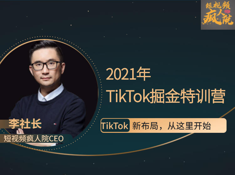 疯人院2021TikTok掘金特训营课程