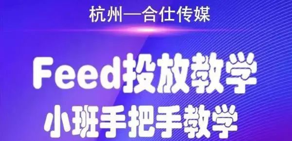 合仕传媒FEED投放教学，小班手把手教学