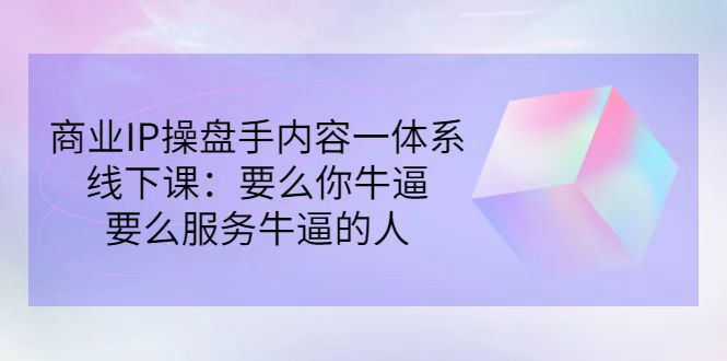 小伟商业IP操盘手线下课，内容很体系值得一学 原价16800