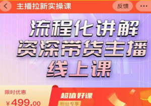 锤石传媒婉婉-主播拉新实操课-流程化讲解资深带货主播线上课