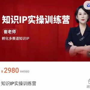 崔老师知识IP实操训练营，孵化多赛道知识IP（2980同款）