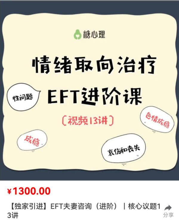 情绪取向治疗EFT进阶课13讲