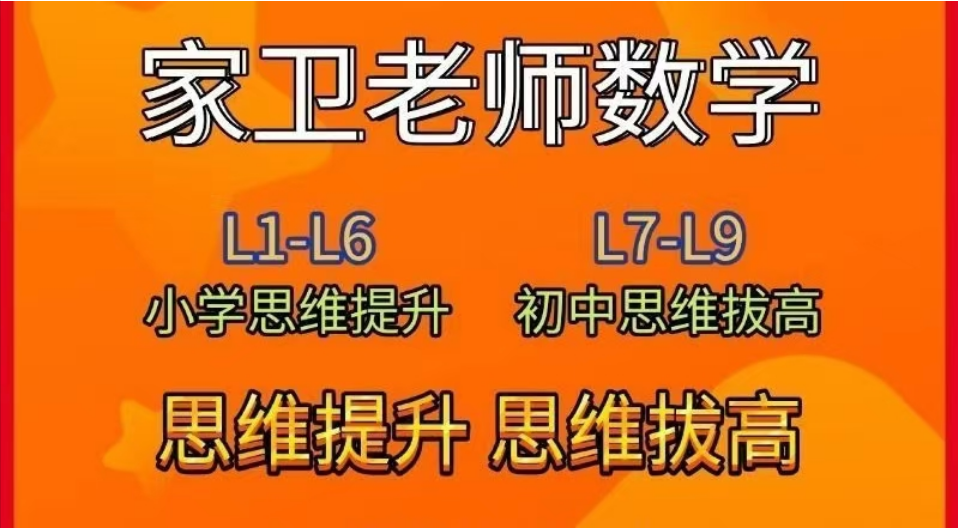 家卫老师小学初中数学思维课程 L1-L9合集